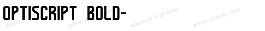 optiscript bold字体转换